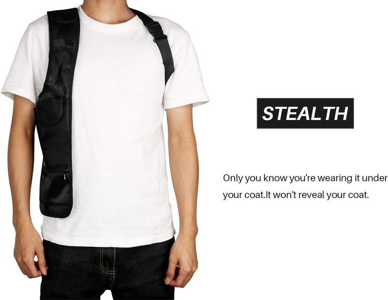 NewBEP Anti-thief Hidden Underarm Shoulder Bag Wallet Concealed Pack, Multi-purpose Men and Women Safety Storage Armpit Bag (Right shoulder) - Image 5